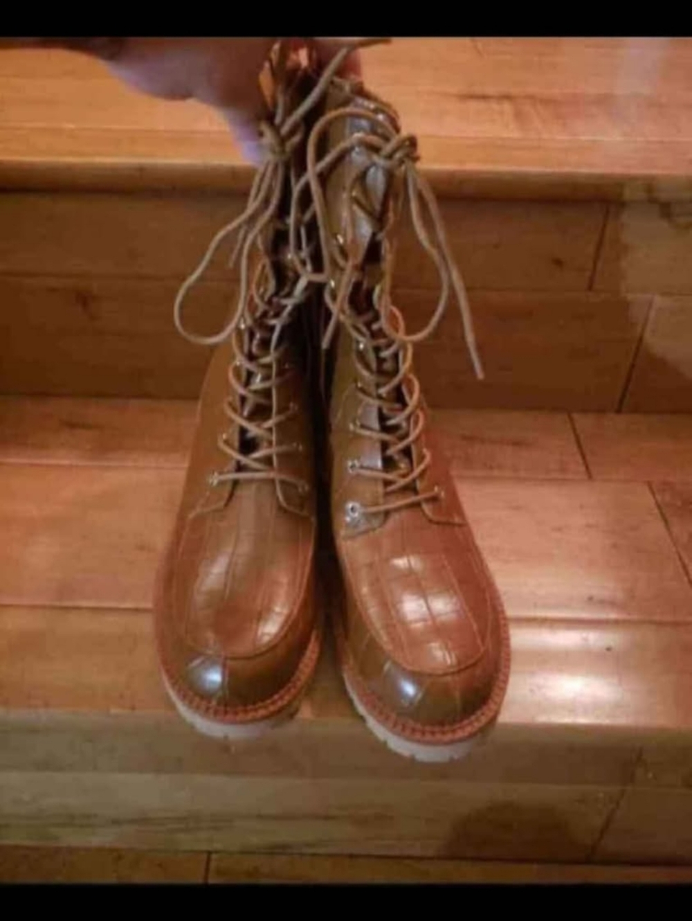 New Woman's Size 8 Mid Calf Brown Boots new Without Tags